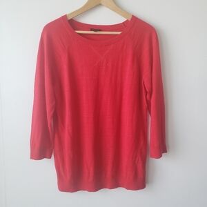 Talbots crew‎ neck long-sleeve red sweater size M